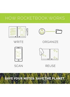 Rocketbook Multi-Subject Smart Reusable Notebook – 70 Lined Pages, 4 Removable Dividers, Letter Size (8.5" x 11"), Includes Pilot FriXion Pen & Microfiber Cloth – Digitally Connected & Eco-Friendly  - Image 4