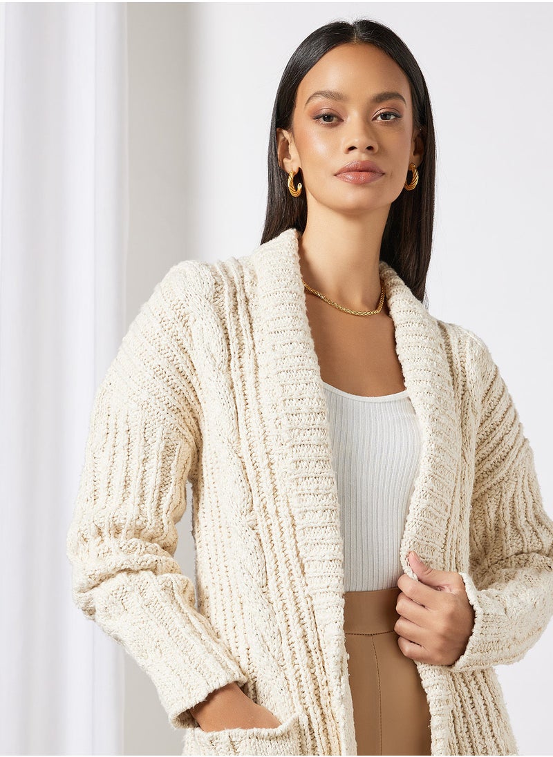 Bardot - Longline Chunky Cardigan - Image 1