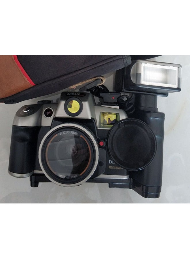 Generic Used Old Camera Retro Paraxial Film Camera Nostalgic Old Object Fool Film Machine Collectible Ornaments-Body Color:Camera With A Bag  - Image 4