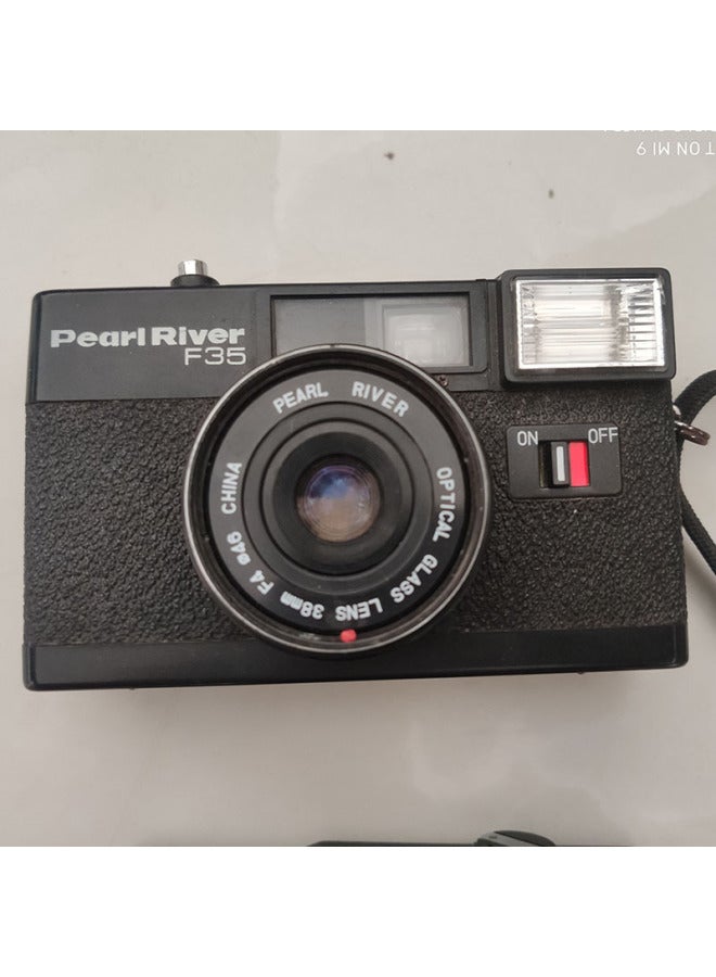 Generic Used Old Camera Retro Paraxial Film Camera Nostalgic Old Object Fool Film Machine Collectible Ornaments-Body Color:Camera With A Bag  - Image 5
