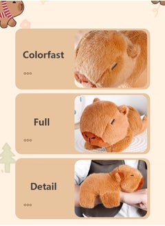 Generic Cute Plush Capybara Toy Wrist Snap Ring Toy  - Image 2