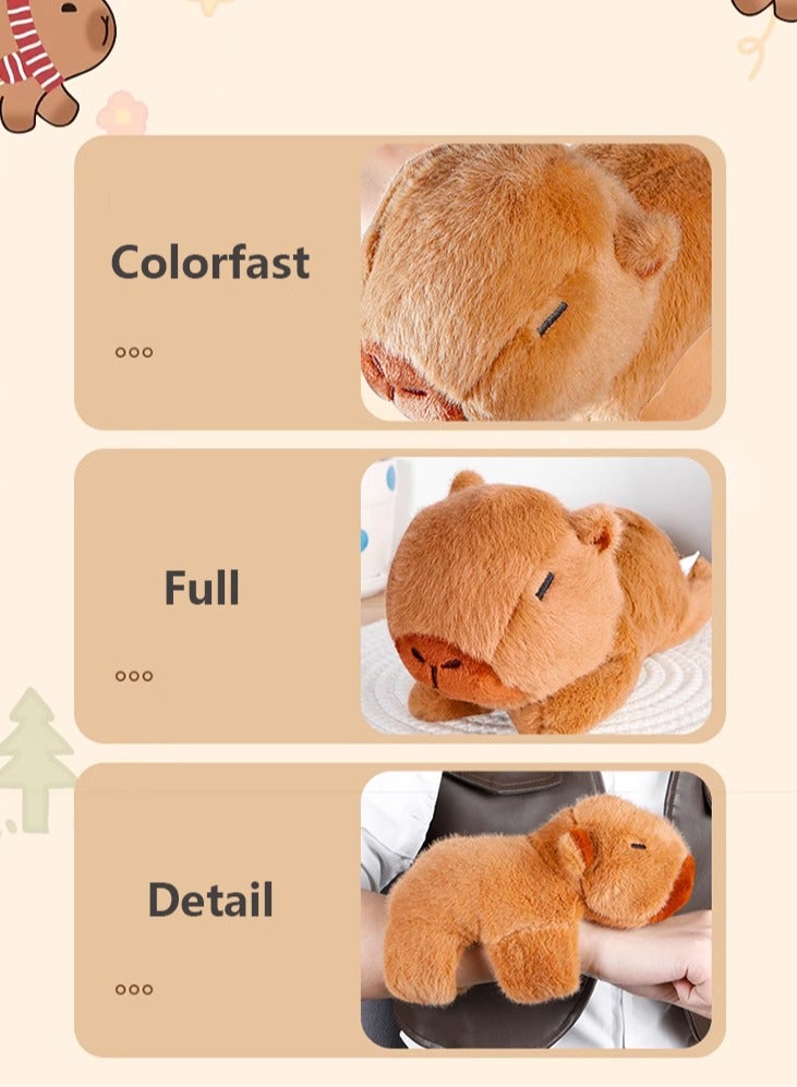 Cute Plush Capybara Toy Wrist Snap Ring Toy  - Image 2