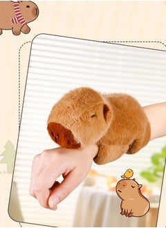 Generic Cute Plush Capybara Toy Wrist Snap Ring Toy  - Image 4