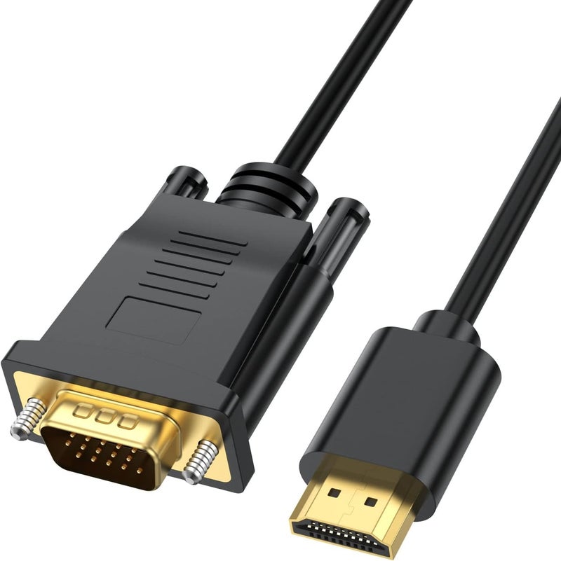 Tobo Tobo HDMI to VGA Cable 3.3 Feet, HDMI to VGA Adapter (Male to Male) 1080P HD Video Cord Compatible for Computer, Desktop, Laptop, PC, Monitor, Projector, HDTV and More (NOT Bidirectional) TD-1108H - Image 1