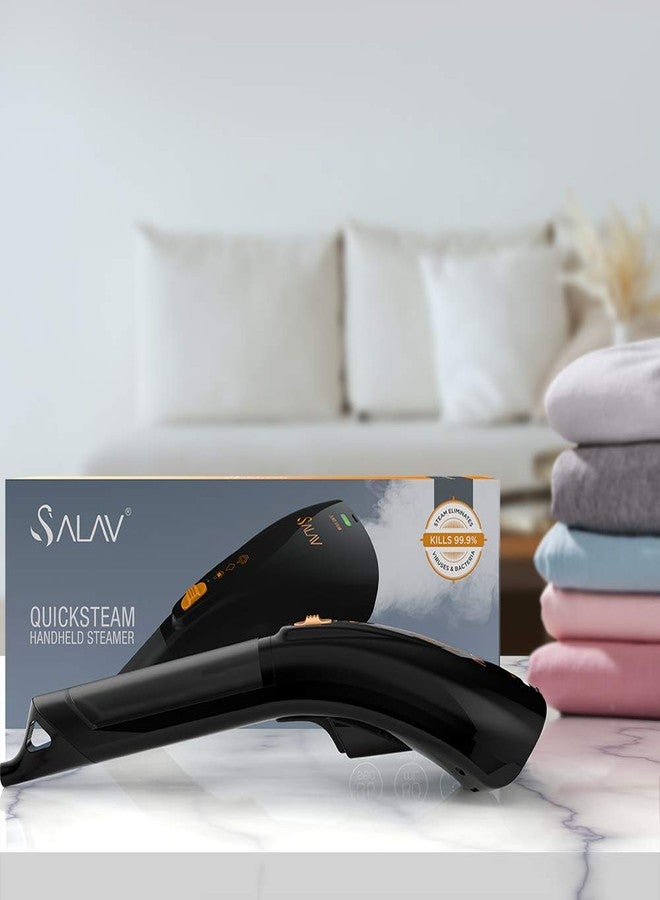 SALAV HS-04/T 1000W Quick Steam Hand Held Garment Steamer with Dual Steam Settings and No-Drip System (Black) - Image 2