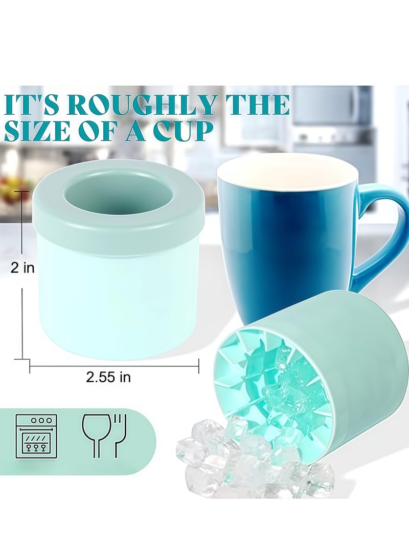 Silicone Mini Cylinder Ice Cube Mold - Make 40 Small Ice Cubes in a Bucket with Lid - Easy-Release Press-Type Ice Cup Mold - Image 2