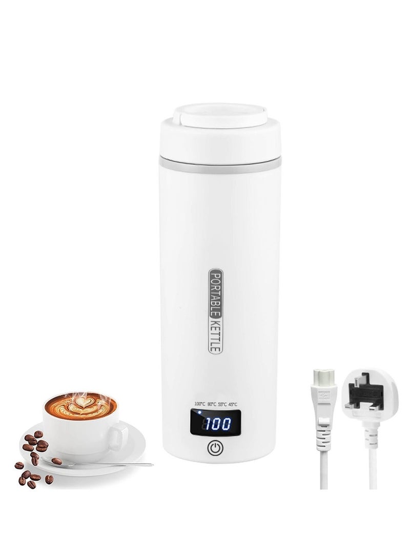 Perfin Portable Electric Kettle 500ml Thermos Cup Stainless Steel Hot Water Boiler with 4 Temperature Control, Travel Tea Coffee Kettle, Fast Boiling, Auto Shut  Off - Image 1