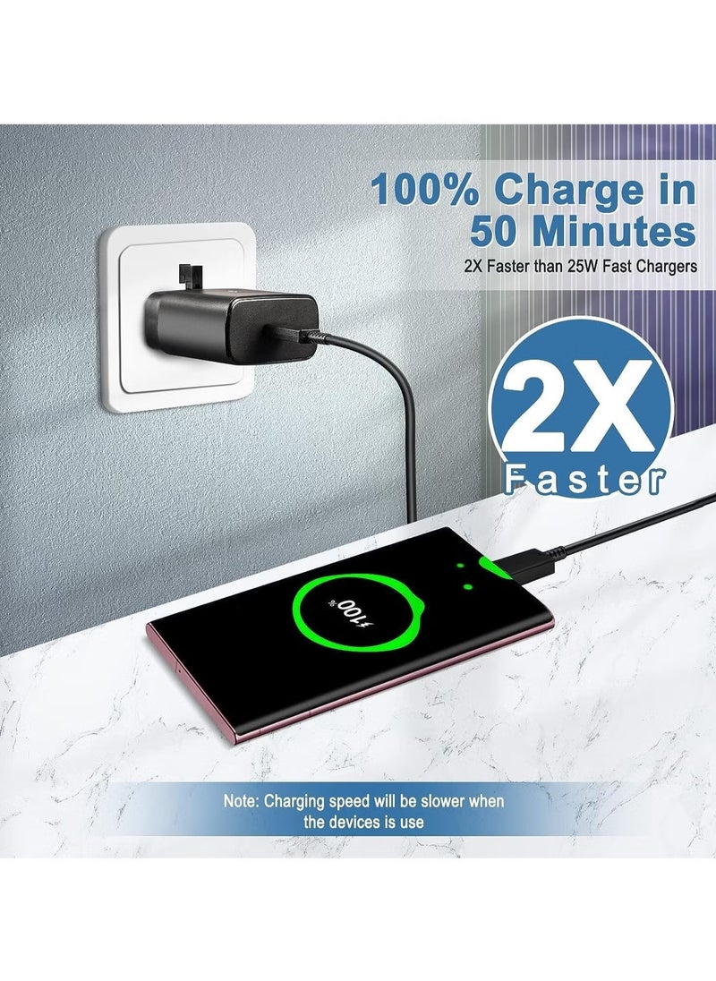 ELTRAZONE - 2 Pack 45W USB C Super Fast Charger for Samsung – Power Adapter for Galaxy S23 Ultra, S23+, S23, S22 Ultra, S21+, A53, A54, Z Fold 4, Z Flip 4, Galaxy Tab S8/S7 – TYPE C Plug with 1.8M Cable - Image 1