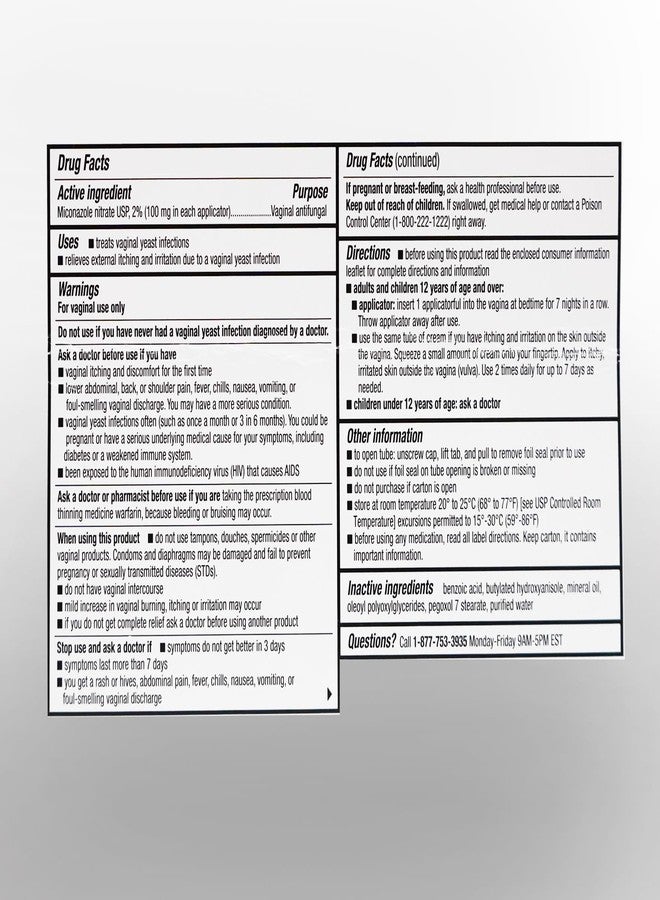 h2 pharma Miconazole 7 - Miconazole Nitrate Cream, USP 2%, 1.59 oz Tube - Image 5