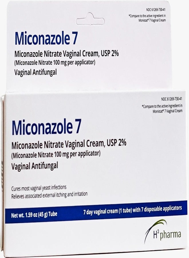 h2 pharma Miconazole 7 - Miconazole Nitrate Cream, USP 2%, 1.59 oz Tube - Image 1