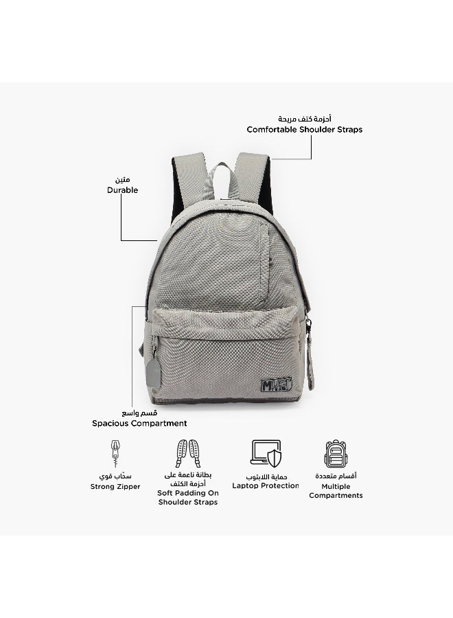 Mustteam Solid Backpack For Boys 8-13 Years With Stationery Organizer - 17 Inches - Image 3