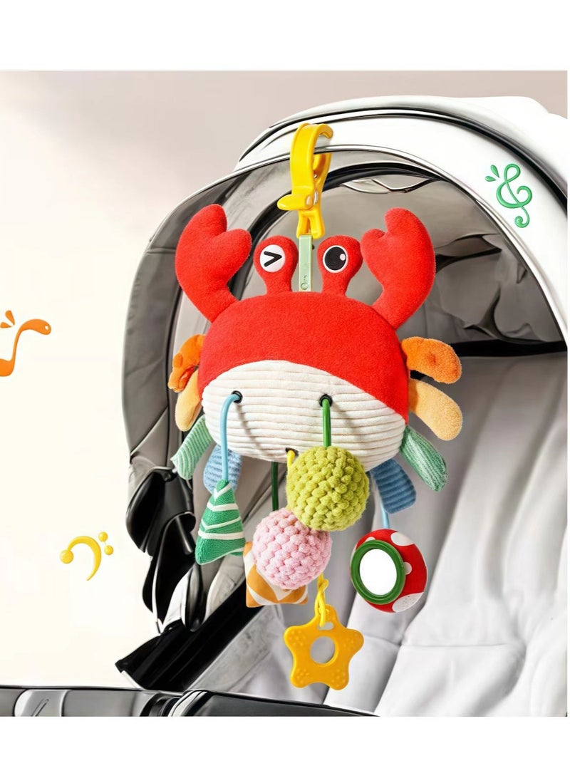FLYHSO Baby Stroller Rattle Pendant, Car Seat Toys For Babies 0-6 Months, Crab Stroller Toy With Clamp, Best Baby Ideal Gift For Ages 0 And Up - Image 2