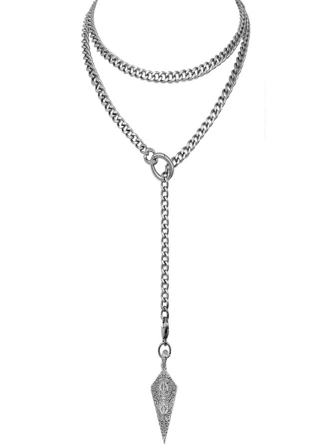 EverGlimp 18K Gold Plated Knight's Shield Slip Chain for Women, 39'', Stainless Steel, No Gemstone - Image 1