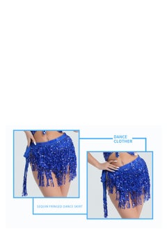 Loquat Squality Women Belly Dance Scarf Blue  - Image 2