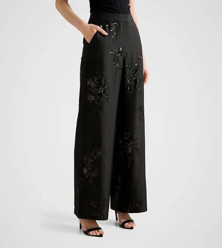 Forever New Sonnie Sequin Wide Leg Pant