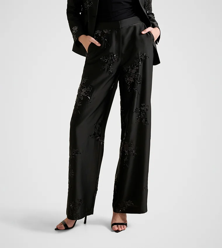 Forever New Sonnie Sequin Wide Leg Pant
