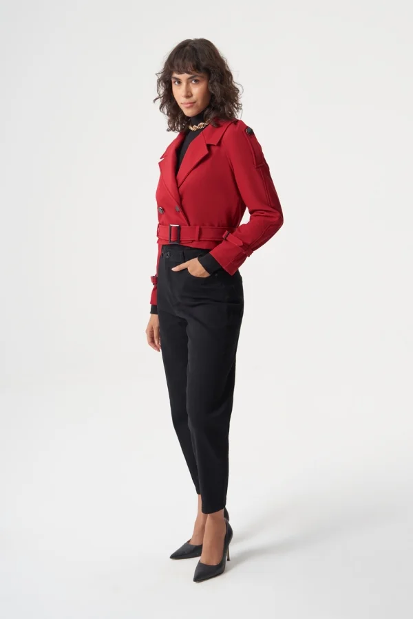 MIZALLE Short Coat With Raising