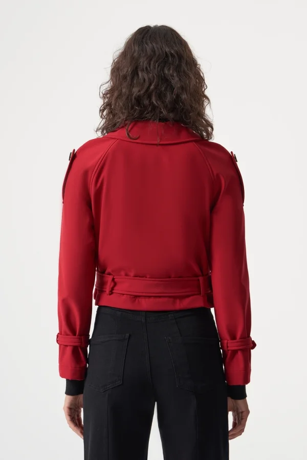 MIZALLE Short Coat With Raising