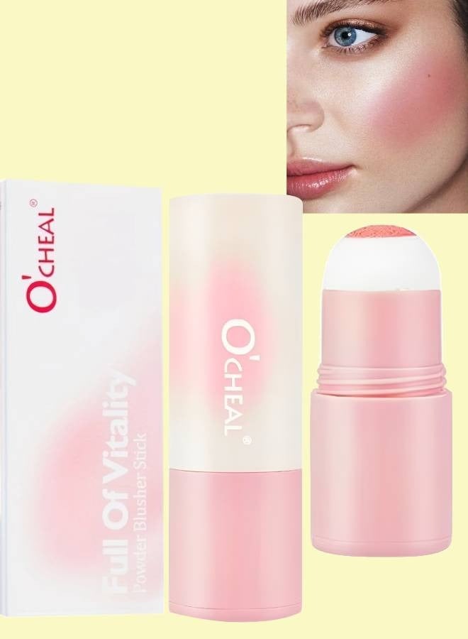 OCHEAL Vitality Air Cushion Blush Stick Sponge Head Face Rouge Contouring Pen Waterproof Natural Look Blush Stick Waterproof Natural Look Blush Stick Soft Face Brightening Contour Shadow Blush Powder 03 - Image 1