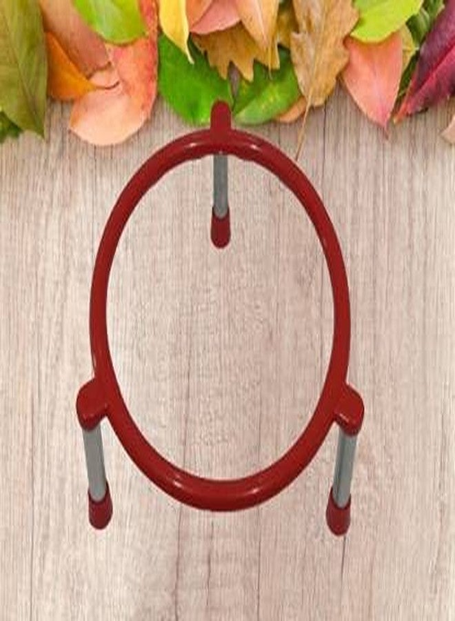 SHRIYAM CRAFT Pot Stands Stainless Steel Legs/Single Ring Matka Stand/Matka Stand(6Pcs) Color red - Image 2