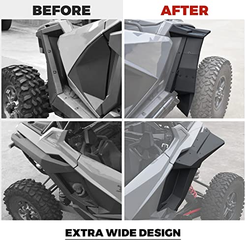 SAUTVS XXL Fender Flares for RZR PRO XP PRO R, Front & Rear Full Coverage Mud Flaps Mud Guards for 2020-2024 Polaris RZR PRO XP XP4 / 2022-2024 RZR PRO R Turbo R Accessories (Replace #2884685) - Image 3