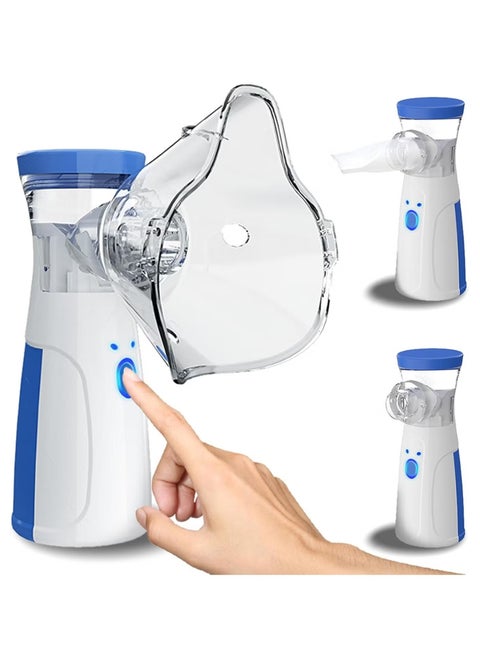 Portable Nebulizer Machine,Mini Vaporizers,USB Rechargeable Handheld Mesh Inhaler,Two Ways To Use For Adults And Children With Breathing Problems, For Home Office Outdoor