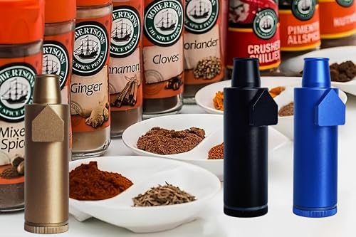 OakMsOik زجاجة OMO المعدنية عالية السعة المقاومة للتسرب (الجيل الثالث نسخة مطورة) (أسود أزرق ذهبي) مجموعة فلفل محمولة (3 عبوات) - Image 4