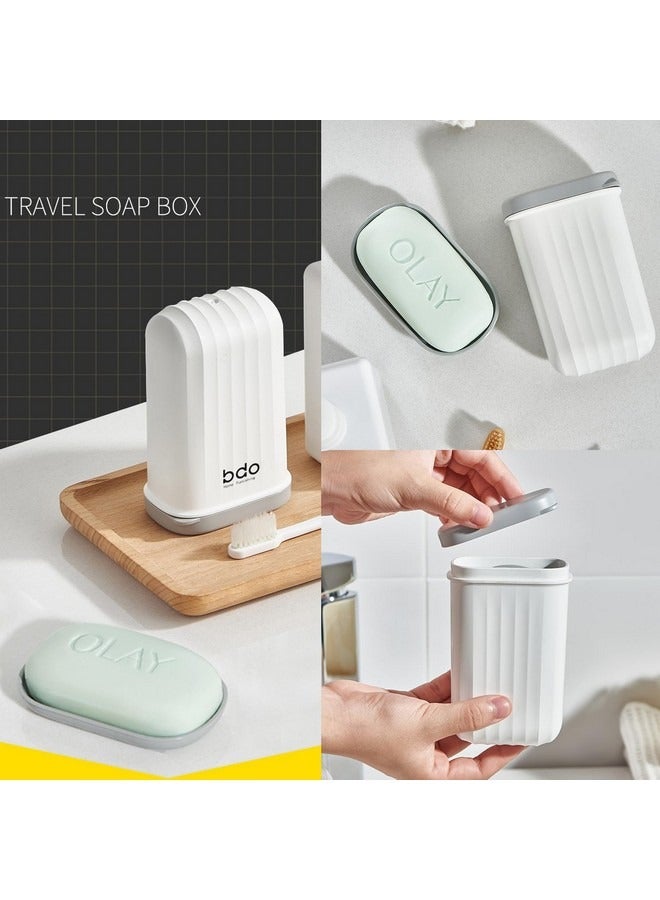 bdo Travel Soap Case Soap Box Waterproof and Leakproof, Strong Sealing Soap case with Lid Including Convenient Handle for Travel, Bathroom, Camp, Outdoor(White) - Image 4