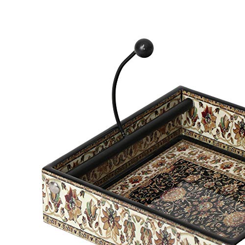 DULI Handmade Decorative Tissue Holder for Table in MDF (19x19cm) - Paper Napkin Holders for Dining Table Napkins Stand Fancy Tissue Paper Holder for Office Desk (Jamawaar) - Image 3