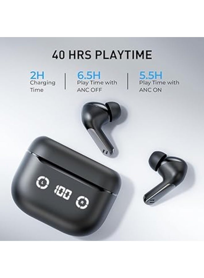 HAVIT TW984 Bluetooth 5.4 Earbuds with Active Noise Cancelling (ANC), ENC for HD Calls, 10mm Bass Drivers, 24H Battery with LED Display, Fast Type-C Charging, Dual Pairing, Custom Sound via App - Image 3
