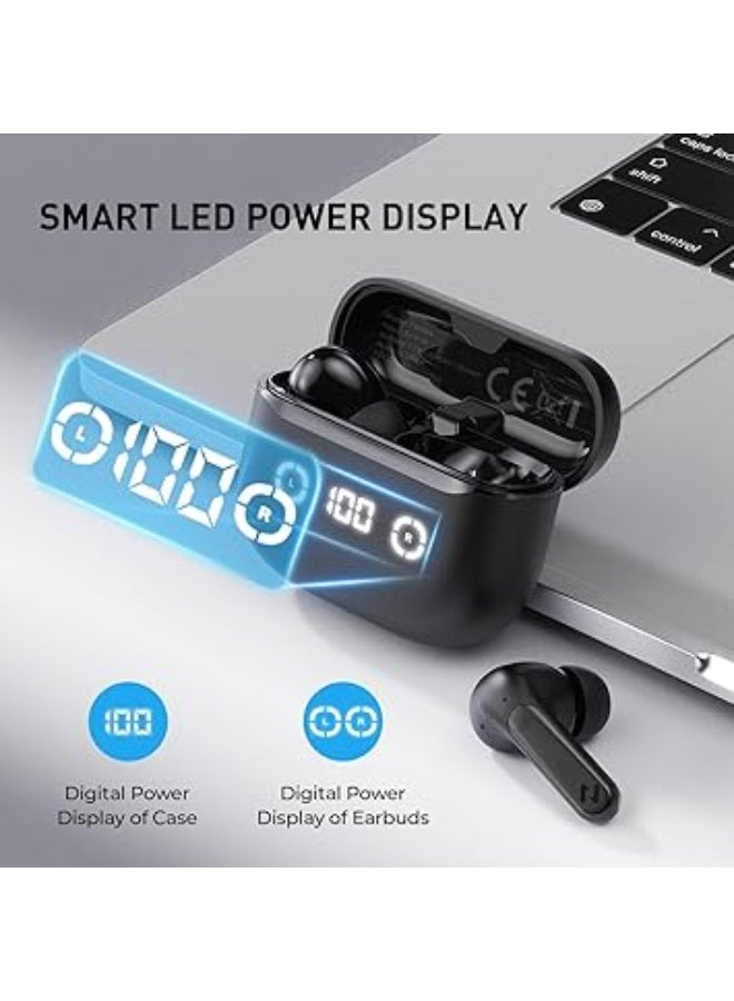 HAVIT TW984 Bluetooth 5.4 Earbuds with Active Noise Cancelling (ANC), ENC for HD Calls, 10mm Bass Drivers, 24H Battery with LED Display, Fast Type-C Charging, Dual Pairing, Custom Sound via App - Image 2