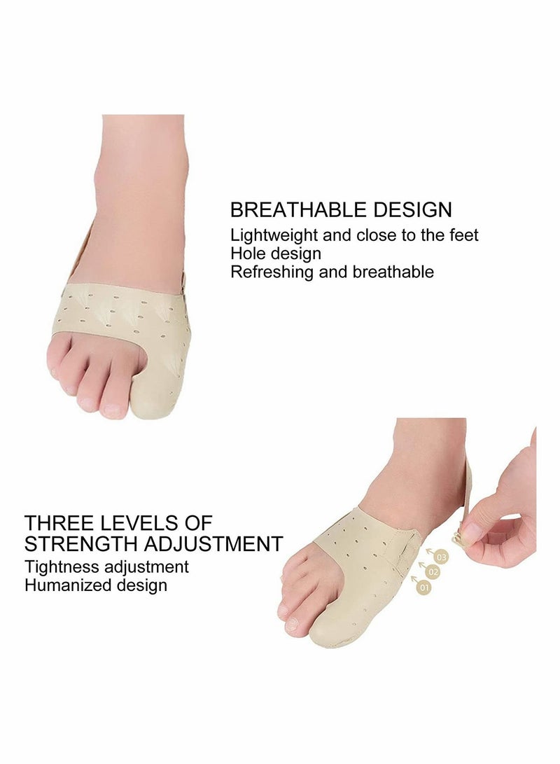 KASTWAVE Bunion Corrector Sleeve, 2PCS Adjustable Bunion Pads Brace Cushions Toe Straightener with Gel Toe Separator Spacer Straightener and Spreader - Image 3
