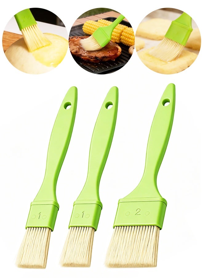 3PCS different sizes Heat Resistant Pastry Brush Kitchen BBQ Baking Oil Brush - Image 1