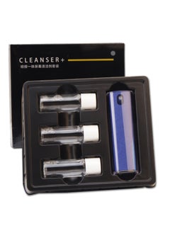 One Spray Wipe Screen Cleaner Mobile Phone Digital LCD Screen Cleaning Kit Screen Cleaner-Color:Violet Blue (spray Wipe One + Shell +3 Bottles Of Replacement Liquid)