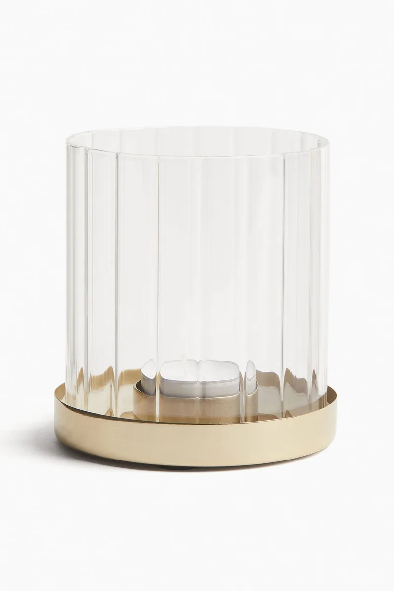 H&M Glass tealight holder