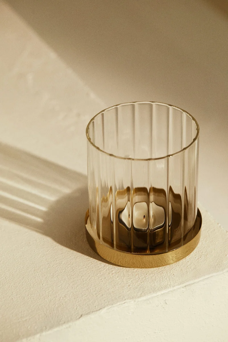 H&M Glass tealight holder