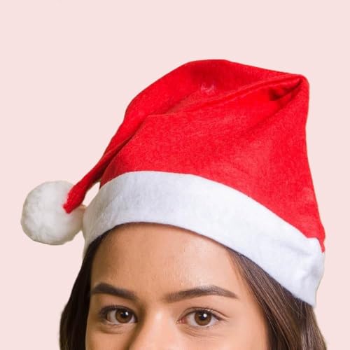 Niku Santa Christmas Cap Hat for Adult & Kids | Family Pack of 3 | Comfortable Soft | Christmas Decorations Items - Image 3