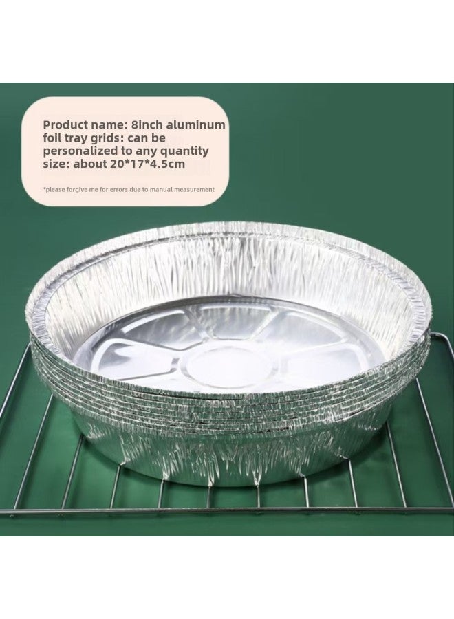 Special Tin Paper Plate For Air Fryer Disposable Baking Aluminum Foil Lunch Box Food Oil-Proof Round Bowl Aluminum Foil Bowl-Color:Thickened Tinfoil Plate-Specifications:8inch Pack Of 20 Tinfoil Plates - Image 1