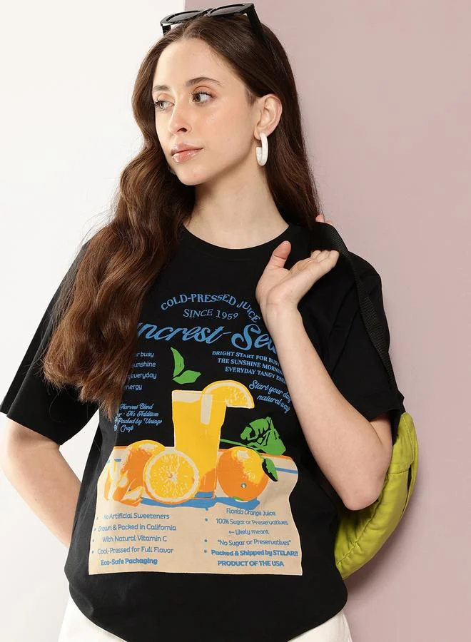 Dillinger Women Oversized Crew Neck T-Shirt