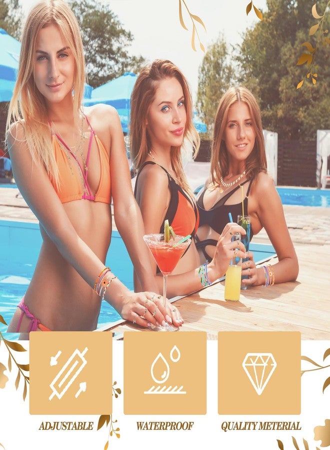 Batiyeer سوار صداقة بتيير 60 قطعة لموجة عيد الميلاد مع قلادة تشوكر متعددة الطبقات وسلسلة قابلة للتعديل وأساور وكعوب وخواتم أصابع للنساء هدايا عيد الميلاد (رقيق) - Image 4