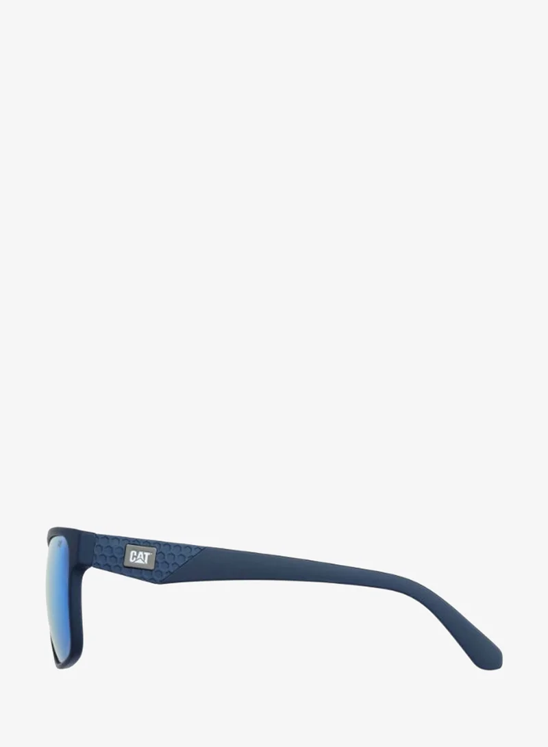 Caterpillar CAT CTS‑8038 Men’s TR90 Polarized Sunglasses – Deep Square Frame – Rubber Textured Detailing – TAC Polarized Lenses – 57‑20‑145