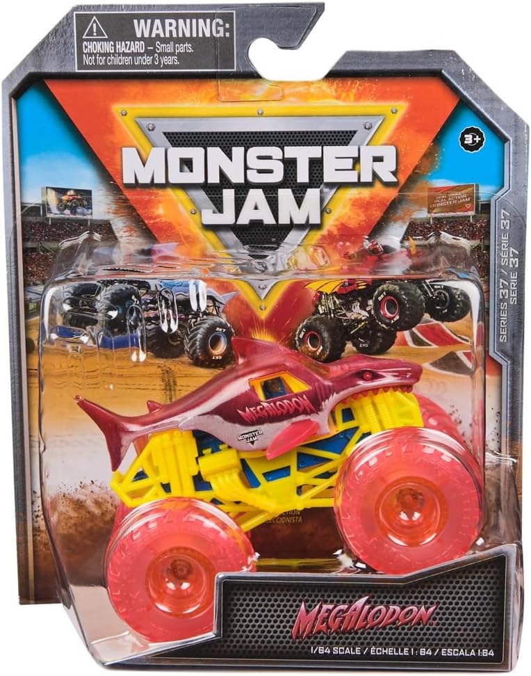 Monster Jam Megalodon Die-Cast Monster Truck, 1:64 Scale Toy Vehicle with Authentic Graphics and BKT Tires, Collectible Truck for Kids Ages 3+ - Image 1