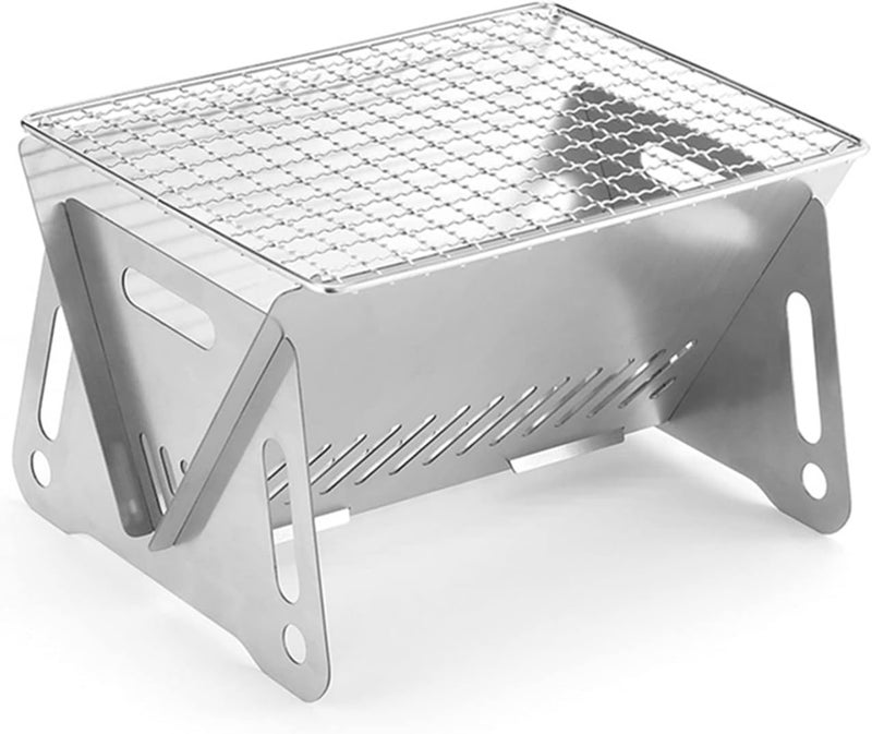 Small Outdoor Grill, Outdoor Stainless Steel Portable BBQ Grill Folding Grill For Camping BBQ Cooking Grid Park - Image 1