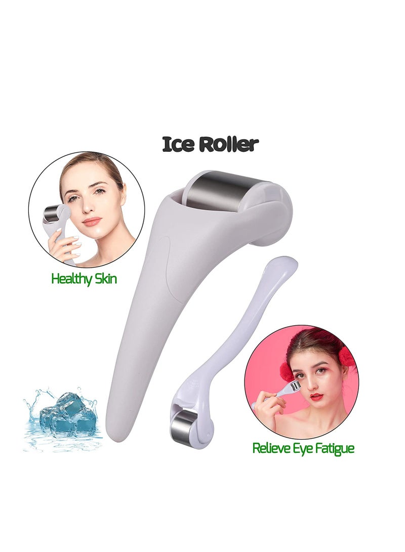 Excefore Ice Roller 2 Kits set Face Body Massage Stainless Steel Wheel/ABS Wheel Prevent Wrinkles Anti Aging for Face & Eye wrinkle Puffiness,Migraine,Pain Relief and Minor Injury - Image 2