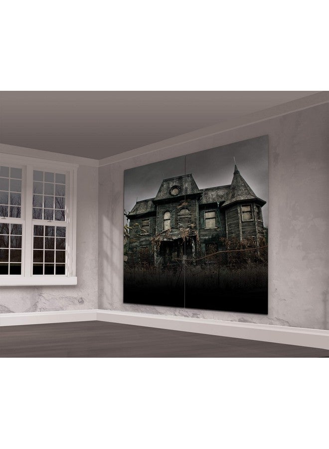 Amscan It Chapter Two Neibolt House Scene Setters (Pack Of 2) 65" X 32.5" Dark Eerie Plastic Decor Perfect For Horrorthemed Parties & Events - Image 1
