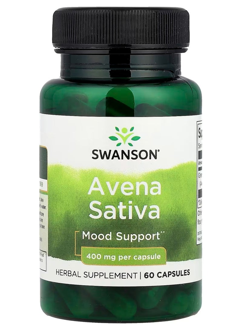 سوانسون Swanson, أفينا ساتيفا، 400 ملجم، 60 كبسولة