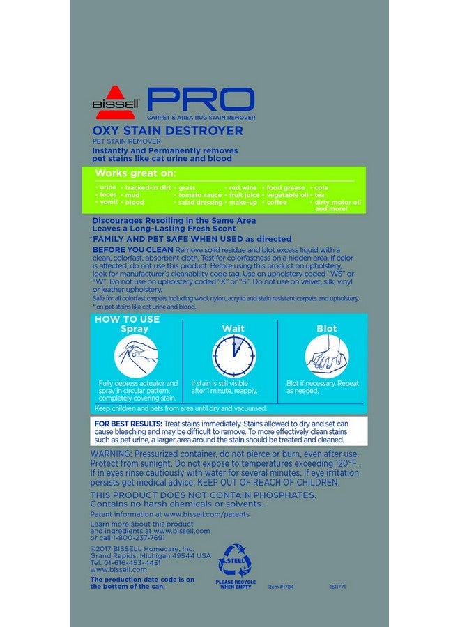 Bissell 1784L Oxy Stain Remover, 2-Pack, 28 Fl Oz