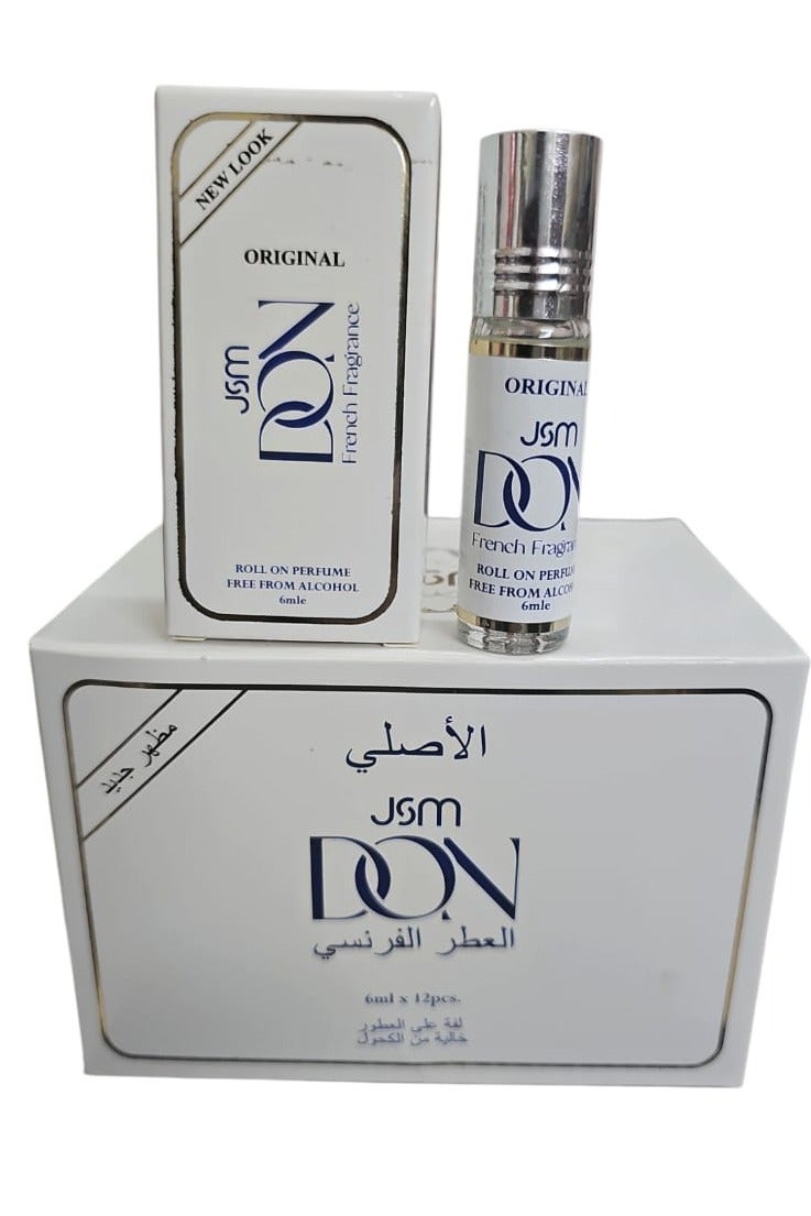 عطر دون رول خالي من الكحول درزن 6مل ×12