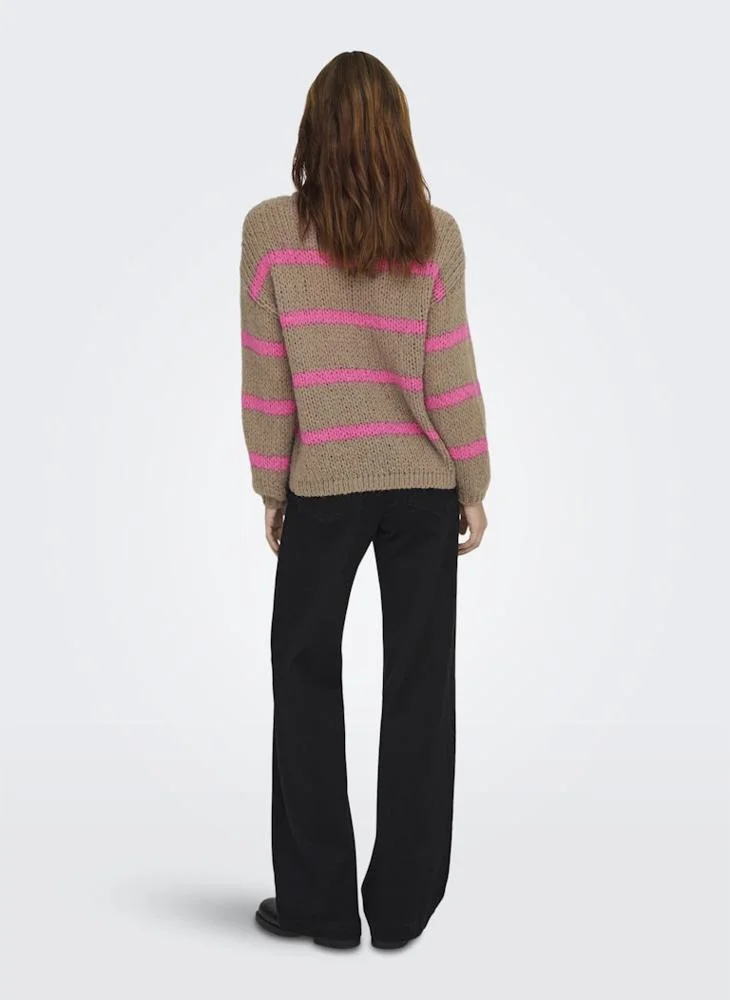 ONLY ONLALYSSA LIFE Long Crew NECK Knitted Sweater