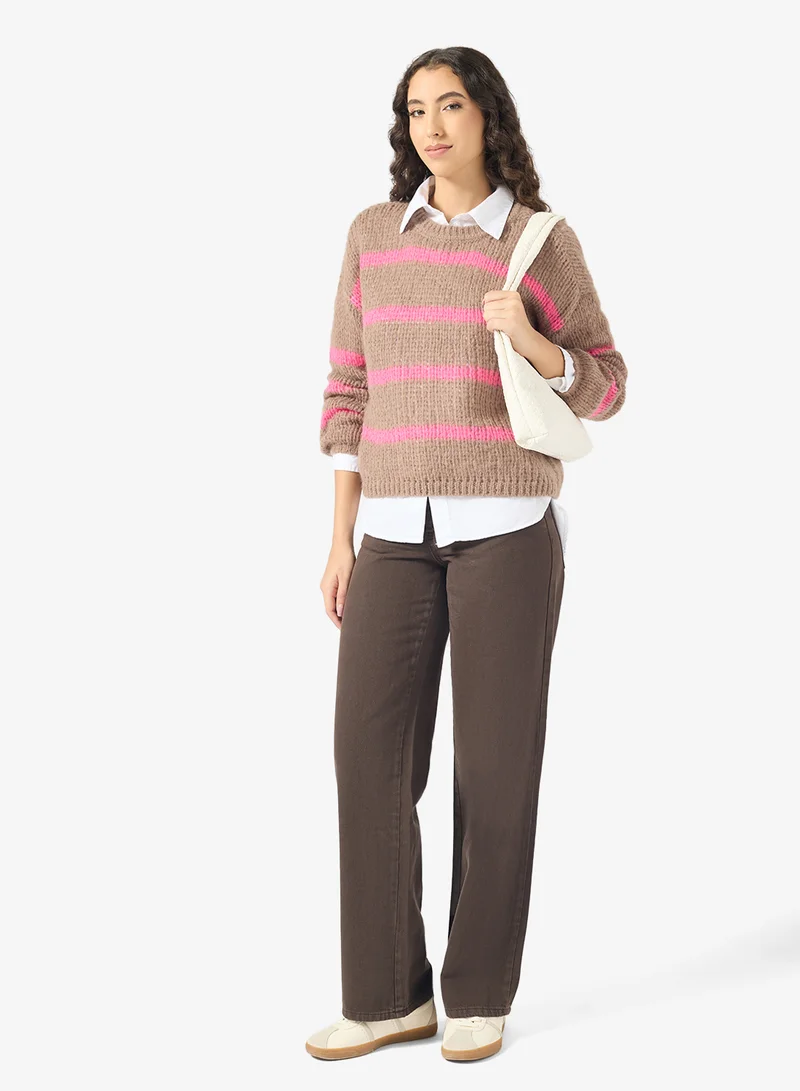 ONLY Striped Knitted Sweater